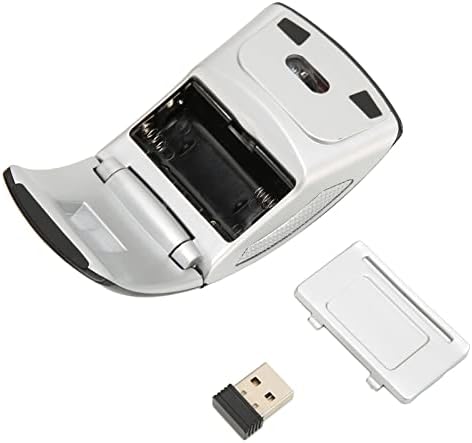 Dpofirs Összecsukható Vezeték nélküli Egér, 2.4 G Hordozható Egér, USB Vevőegység PC, Laptop, Vezeték nélküli Összecsukható Számítógép Egér
