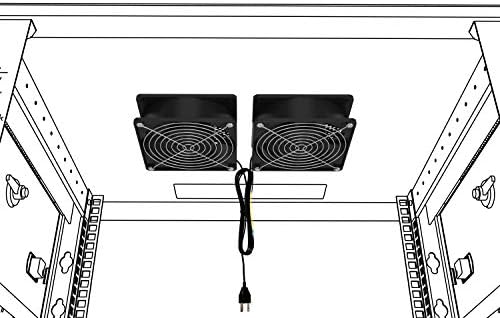 Hálózati Szekrény Ventilátor (2db Dual Kit a Szerver Rack Hűtés) Pár Ultra Csendes Tető állványba szerelhető Muffin Rajongó