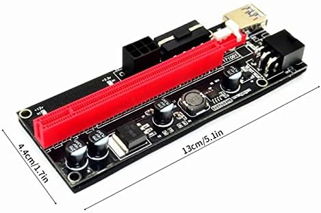 Csatlakozók 1/10db PCI-E Pcie Kelő 009 Express 1X, hogy 16x Extender PCI-E, USB Kelő 009S GPU Kettős 6Pin Adapter Kártya SATA