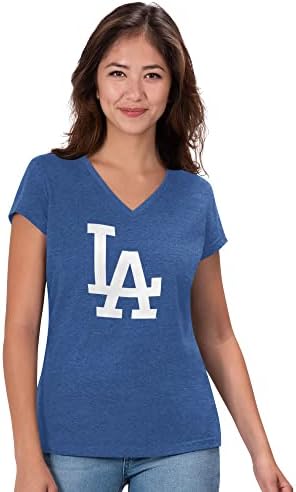 G-III Sport Los Angeles Dodgers Női Logó V-Nyakú Póló