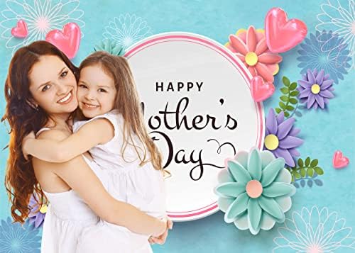 AIIKES 7X5FT Boldog anyák napját Hátterekkel, Rózsaszín Virág a Szerelem Hátteret Fotózás anyák Napja Hátterekkel, Party Dekoráció Fotó