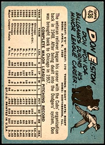 1965 Topps 436 Ne Elston Chicago Cubs (Baseball Kártya) EX+ Cubs