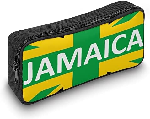 Jamaikai Királyság Zászló Nagy Kapacitású Ceruza Esetben, Tároló Toll Tok Írószer Szervező Hordozható Toll, Táska Cipzárral