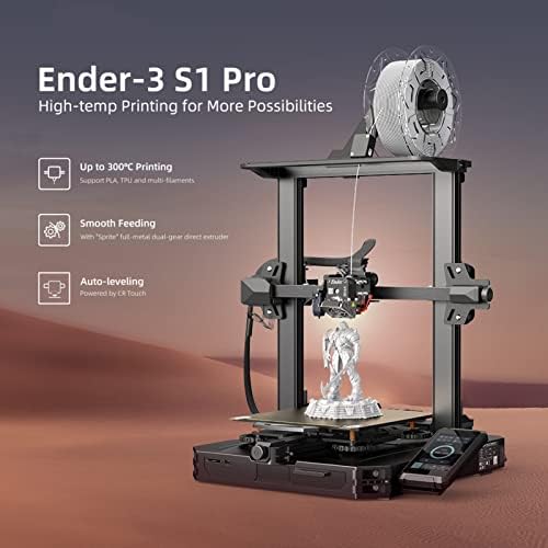 XIXIAN FDM 3D-s Nyomtató, Ender-3 S1 Pro Asztali 3D-s Nyomtató FDM 3D-s Nyomtatás Sprite Minden Fém Extruder PEI Mágneses Platform CR Érintse