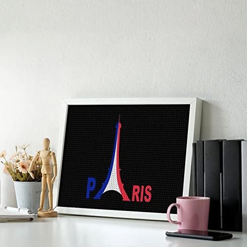 Franciaország Lobogója Eiffel-Torony Gyémánt Festmény Készletek 5D DIY Teljes Gyakorlat Strasszos Művészeti Fali Dekor,