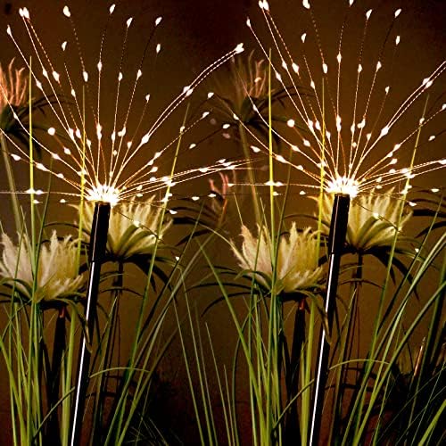 Wo garzio Napenergia Tűzijáték Világítás, Napelemes Kerti Lámpák, 120 LED Kültéri, Vízálló Firefly Út Világítás, Napelemes Dekoratív Fényt