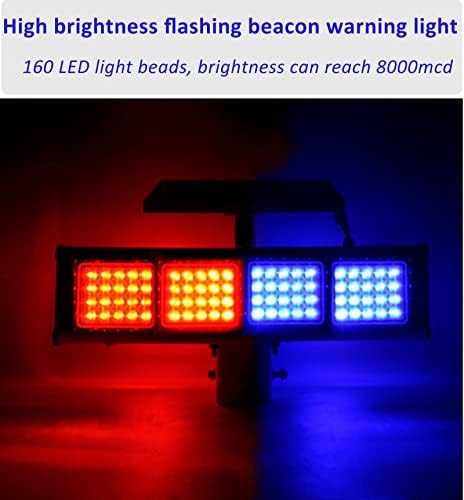 Napenergia Villogó Riasztás Fény Piros, Kék, Kétoldalas Biztonsági Villogó Fények, IP65 Vízálló LED Jeladó Figyelmeztető Villogó Fények