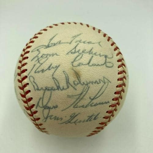 1962 All Star Game American League Baseball Csapat Aláírt Yogi Berra SZÖVETSÉG COA - Dedikált Baseball