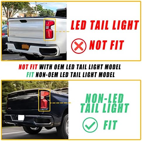 Boine Bal Vezető Oldali hátsó Lámpa Kompatibilis 2019-2023 Chevy Silverado 1500 2500HD 3500HD NEM LED-es Modell Hátsó Lámpa Ház - Izzó, illetve