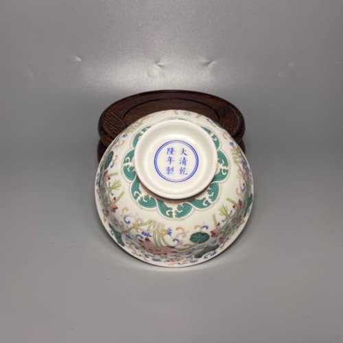 XIALON 16cm 6.3 a Qianlong Év Qing-Dinasztia Pasztell Lótusz Levél Lotus Tál Antik Díszítés Porcelán Antik Gyűjtemény