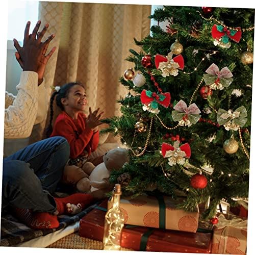 HANABASS 10db Karácsonyi Íj Ágynemű Ajándék Harangok Fa Kellékek Elemek Díszek Nap Fél Regény Bowknot a Dekoráció Dekoráció Karácsonyi