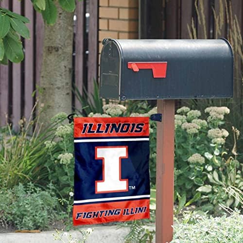 Illinois-i Harcok Illini Kert Zászlót, Postafiók Post Pole Mount tartó Szett