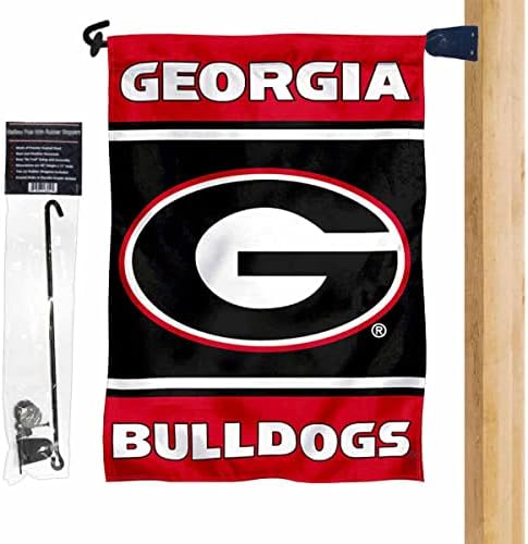 Georgia Bulldogs Panel Kert Zászlót, Postafiók Post Pole Mount tartó Szett