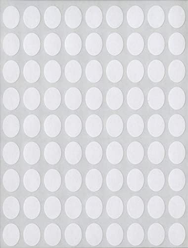 MACO Fehér, Ovális, Többcélú Címkék, 1/2 x 3/8 Inch, 1000 Per Doboz (MO-806)