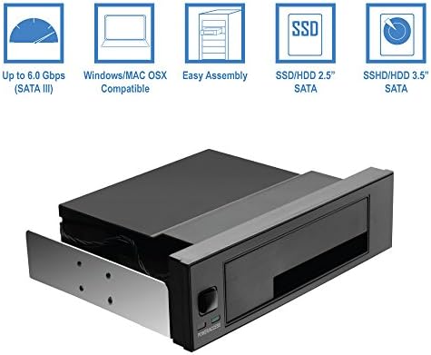 Kingwin Egyetemes Hot Swap Mobil Rack 2,5 vagy 3,5 SSD/HDD, Belső Tálca-Kevesebb SATA Merevlemez Hátlap Burkolat, Támogatja