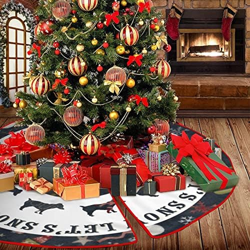 Karácsonyfa Szoknya 30x30 Fekete Let It Snow Boldog Karácsonyt Fa Szoknyák Scottie Kutya Highland Terrier Vicces, karácsonyfa Díszek,