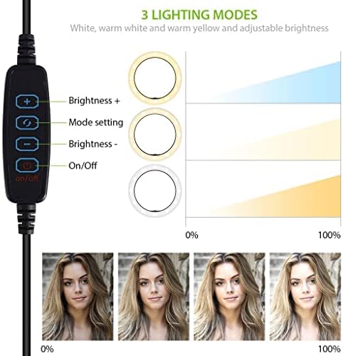 Világos Kereteket Gyűrű Tri-Color Light Kompatibilis A Bose Soundlink Mini II., 10 Hüvelykes Távoli Live Stream/Smink/YouTube/TikTok/Video/Forgatás
