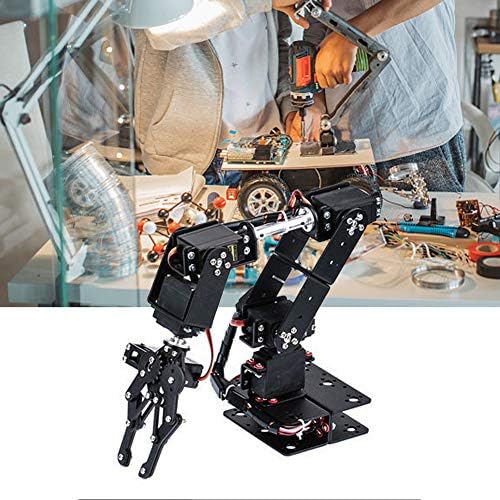 Mechanikus Kar, 6DOF Robot Kar, Teljes Fém Programozható Robot Mechanikai Karját Szorító Karom Készlet, Asztali Robot Manipulátor