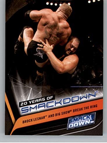 2019 Topps WWE Smackdown Élni 20 Év Összecsapás SD-12 Brock Lesnar Nagy Show Birkózás Trading Card