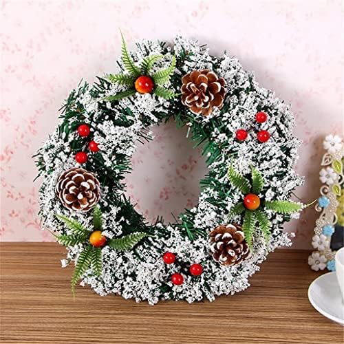 ZYPNB Divatos Karácsonyi Koszorú Karácsonyi Fesztivál Party Dekoráció,Virág Gyűrű,Gyönyörű Koszorú (Szín : Egy, Méret : Átmérő-20cm)