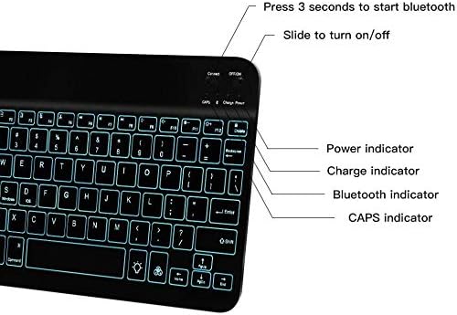 BoxWave Billentyűzet Kompatibilis MobileDemand xTablet Flex 10A (Billentyűzet BoxWave) - SlimKeys Bluetooth Billentyűzet - Háttérvilágítással