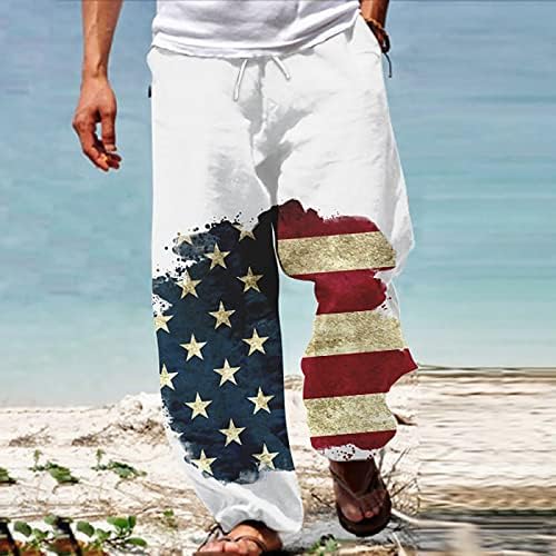 MIASHUI Férfi Relaxed Fit Férfi Amerikai Zászló Hazafias Nadrág a Férfiak 4 július Hippi Hárem Nadrág Bő Bohém Jóga Alkalmi