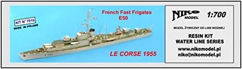 Nico Modell PN07016 1/700 francia Haditengerészet Le Corse Osztályú Fregatt Hajó Le Cors F761 1955 Gyanta Készlet