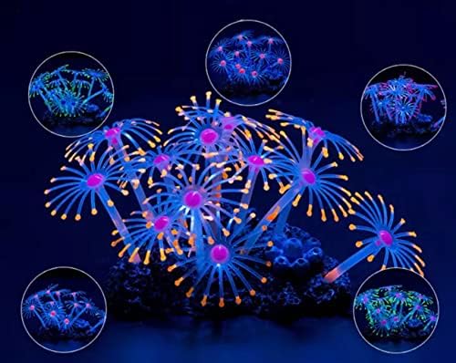 1db Szilikon Izzó Mesterséges akvárium, Akvárium Korall Növények Dísz Víz alatti Háziállatok Dekoráció Vízi Pet Supplies (Rózsaszín)