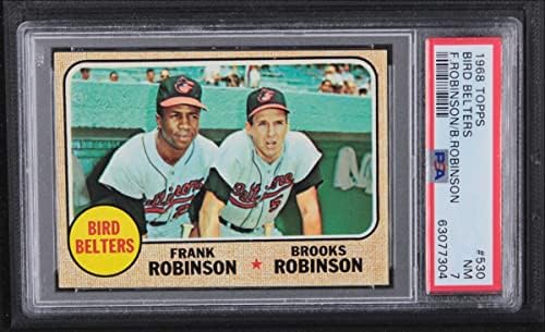 1968 Topps 530 Madár Belters Frank Robinson/Robinsont Baltimore Orioles (Baseball Kártya) PSA a PSA 7.00 Orioles