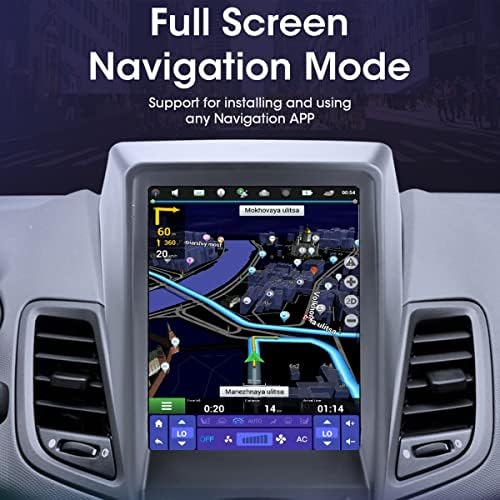 Android 11 Autó Sztereó Rádió Alkalmas Ford Fiesta 2009-2015, Autós GPS Navigáció Támogatása Kormánykerék Vezérlő + Bluetooth + Biztonsági