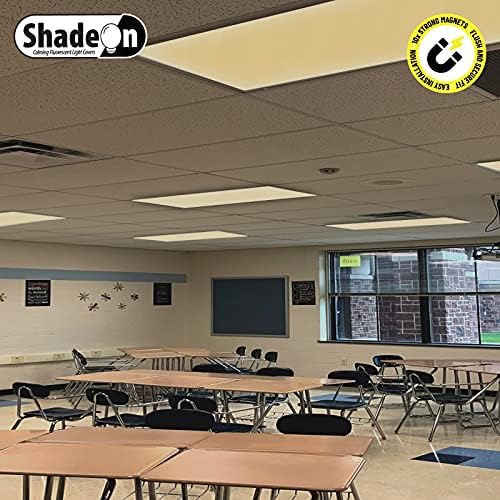 ShadeOn Nyugtató Fénycső Takaró Szett (8, Nyugodt Fehér) - Mágneses Fény Szűrők Mennyezeti Lámpák Osztályteremben & Iroda, Illik 2x4 Floresant