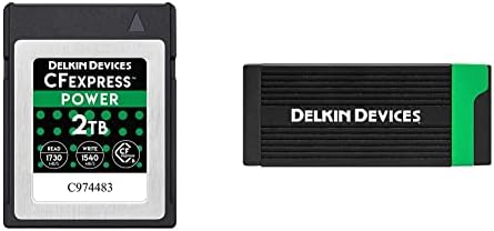 Delkin Eszközök 2TB Hatalom CFexpress B Típusú Memóriakártya (DCFX1-2 tb-os) & USB 3.2 CFexpress™ Típus B & SD UHS-II Memória kártyaolvasó,