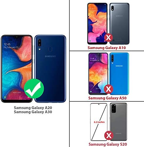 TJS Telefon Esetében Kompatibilis a Samsung Galaxy A20/Galaxy a30-as 2019, a [Edzett Üveg kijelző Védő fólia] Két Hang Fényes Csillogás