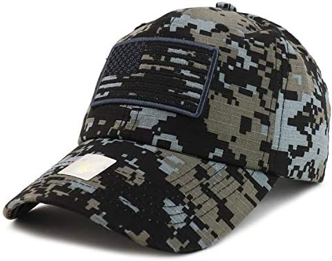 Armycrew USA Zászló Hímzett Mosott Pamut Strukturálatlan Baseball Sapka