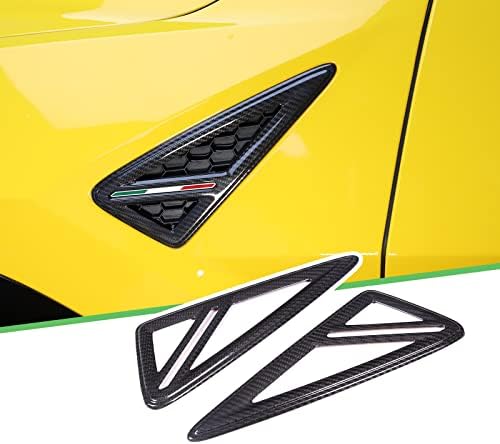 LLKUANG Oldalon Hűtőrács Sárvédő Oldalsó Szellőző Berendezés Fedelét Alkalmas Lamborghini Urus 2018-2021 Igazi Szénszálas karosszéria