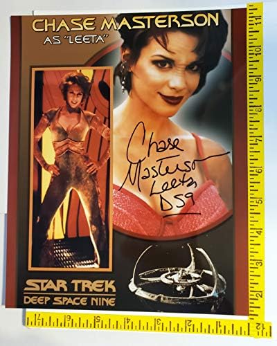 Chase Masterson (Leeta) 8 x 10 AUTOGRAMOT Fénykép a Star Trek Deep Space Nine 1 Fekete tinta