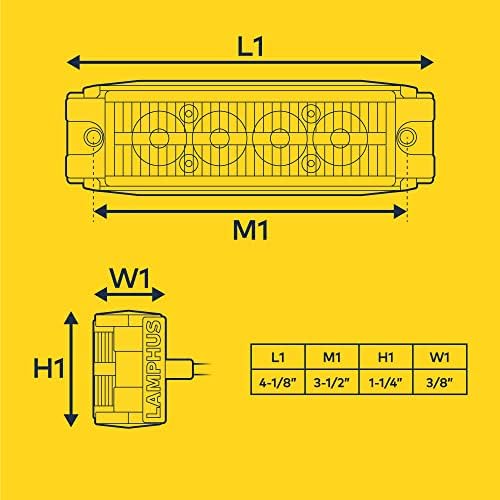 4pc NanoFlare 4 4W sárga LED Villogó Villogó Fény Fejét [SAE OSZTÁLY 1] [72 Vaku Üzemmód] [Multi Egységek Fordította-képes]