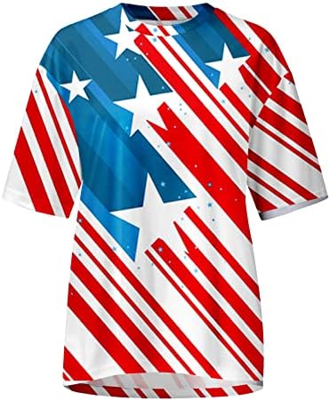 A férfi Nagy Ingek, Férfi USA Zászló Amerikai Hazafias Póló Rövid Ujjú Függetlenség DayTshirts Mens Kis T