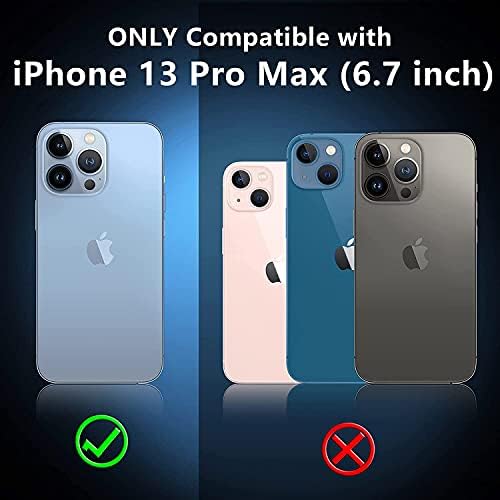 LOHASIC iPhone 13 Pro Max Tárca az Esetben, Prémium Bőr Cover Kompatibilis Mag Biztonságos Töltő Mágneses Levehető Pénztárca