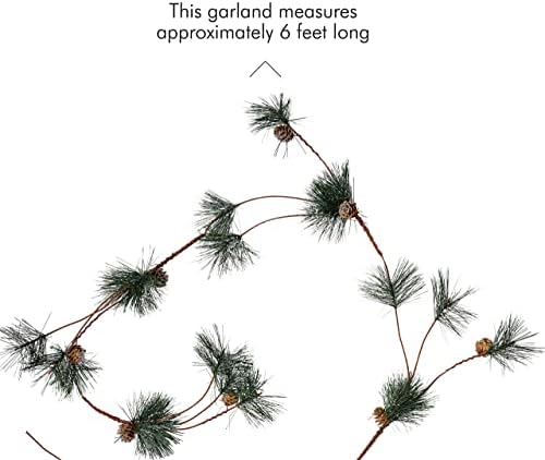 Ornativity Toboz Tű Garland - tük, majd Toboz Rusztikus Ünnep a Karácsony Fa Természetes Koszorú Dekoráció – 6 Ft