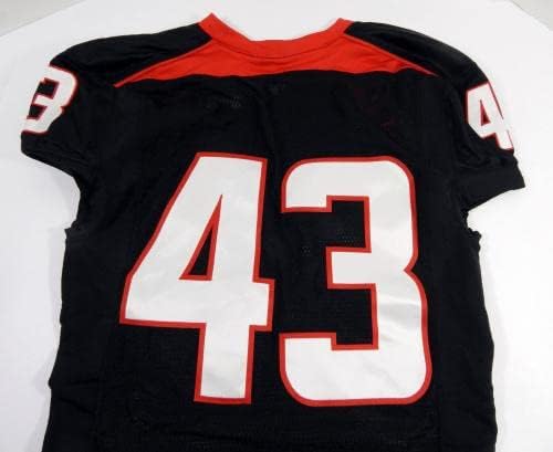2009-ben a Texas Tech Red Raiders Ryan Erxleben 43 Játékban Használt Fekete Jersey NP Rem 42 2 - Meccs Használt