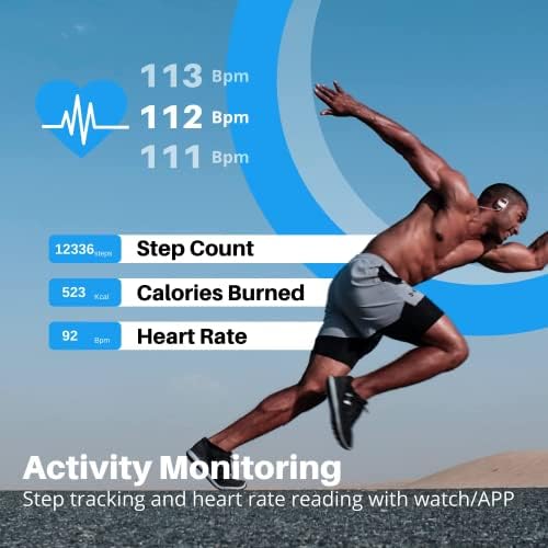 Beantech S3 Okos Nézni, Érintse meg a Képernyőn Nézni a Férfiak, Fitness Tracker & Heart Rate Monitor, IP68 Vízálló Smartwatch, Kompatibilis