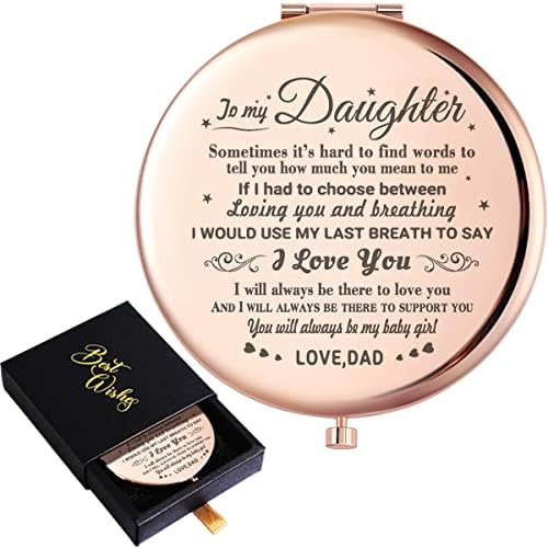 Wailozco, hogy A Lányom Mindig A Kislány Szeretet azt Mondja Rose Gold Kompakt Tükör Lánya,Egyedi Értelmes Lánya Ajándékok Lányom