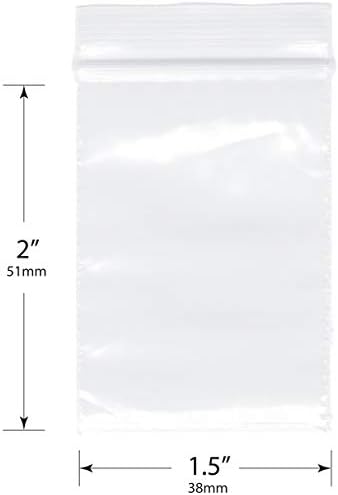 Plymor Cipzár Visszazárható Műanyag Zacskók, 2 Millát, 1.5 x 2 (Csomag 500)