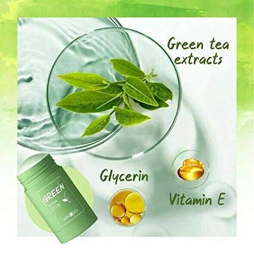 ENFLNI Zöld Tea - /Padlizsán Tisztító Agyag Stick Maszk, Arc Hidratáló Olaj, Vezérlés, Mély, Tiszta Pórusok, Mitesszer Eltávolító