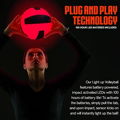 LED Világít A Sötétben Röplabda - Lite-Fel Ragyogó Strand Nightime Fény Röplabda, Udvari Játékok Röplabda Képzés Berendezés -