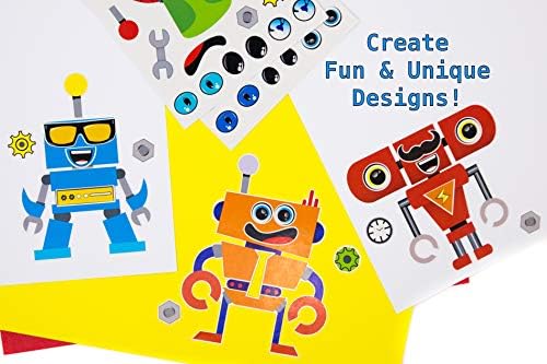 24 Hogy Egy Robot Matrica Gyerekeknek - Nagy Robot Téma Szülinapi Parti kellékek - Szórakozás Kézműves Projekt, a Gyerekek 3+ - Hagyd,