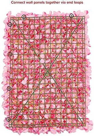 Selyem Hortenzia Virág Fal Hátteret Panel - 16 x 24 | Rózsaszín | 1 db