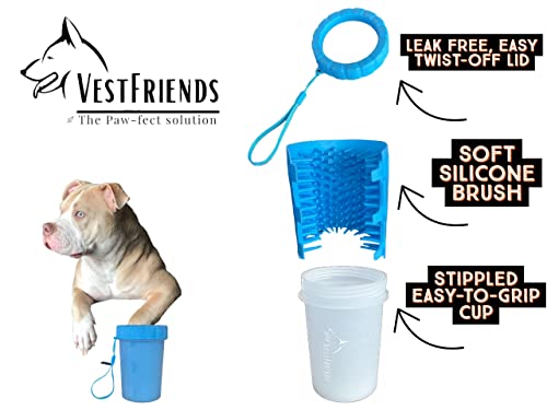 VestFriends Hordozható Kutya Láb Cleaner - Láb Tisztább Kutyák számára - Mancs Mosó - Mancs Dugattyút, - Közép -, illetve Nagy Fajta Mancs Cleaner
