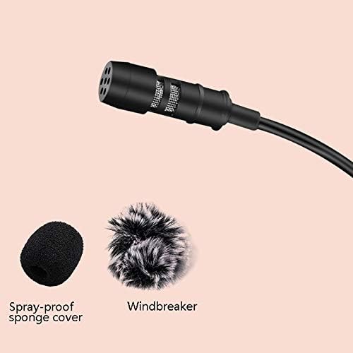 LMMDDP 3,5 mm-es Csatlakozó Mikrofon Csiptetős Miniatűr zajcsökkentés Mobiltelefon Szakmai videofelvétel Kis Mikrofon